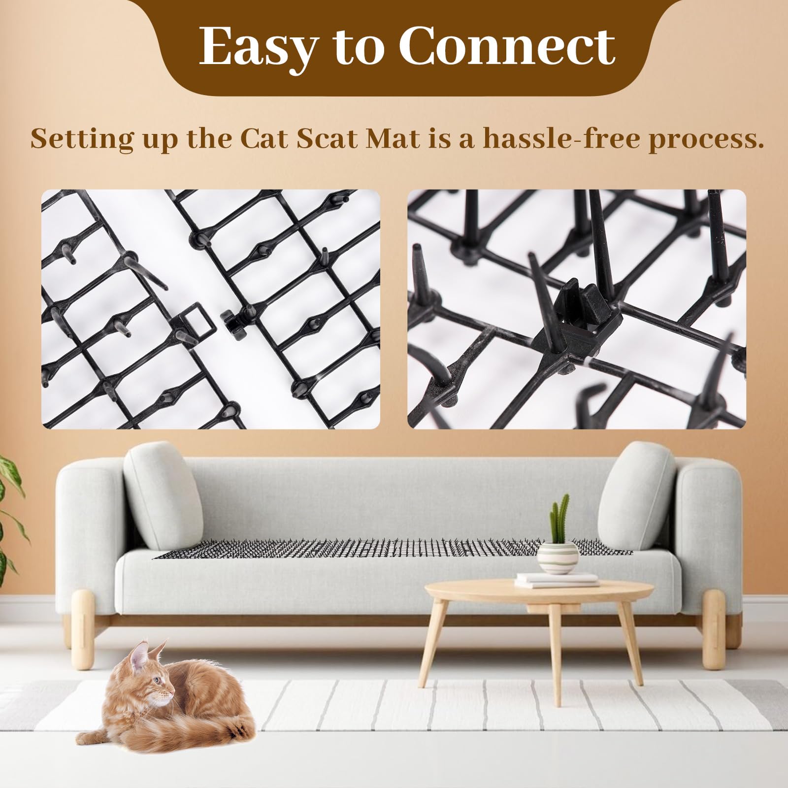 Hmyomina scat mat cut-to-fit showcases easy customization for any space.