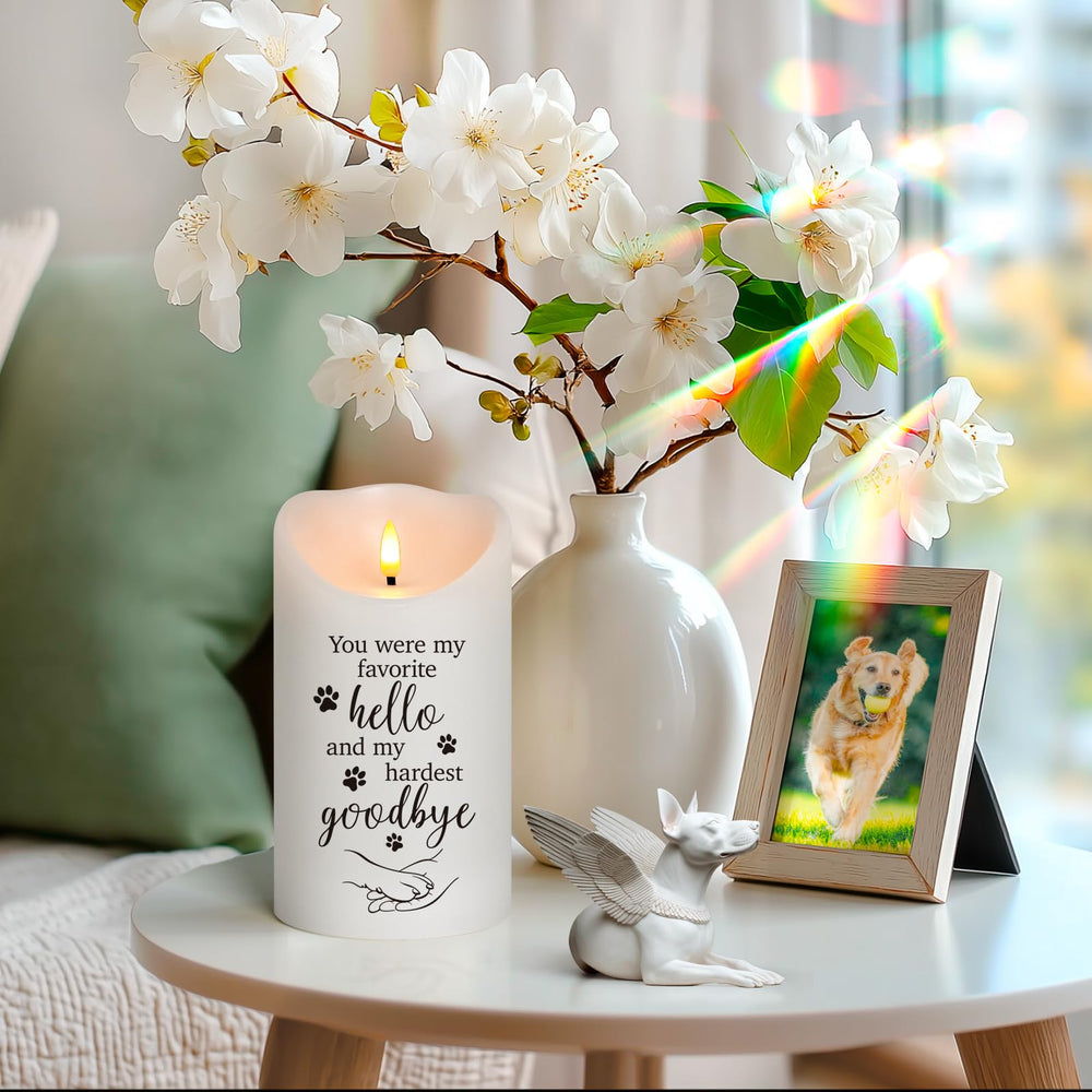 HN HAIINAA battery-operated candle provides a safe, flame-free vigil for families.