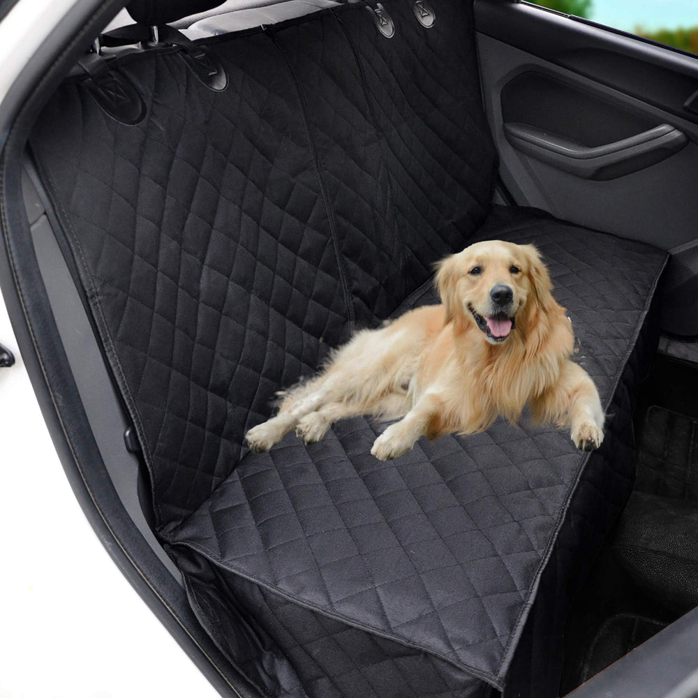HNCPSY dog car seat cover waterproof fabric closeup helps guard against spills.