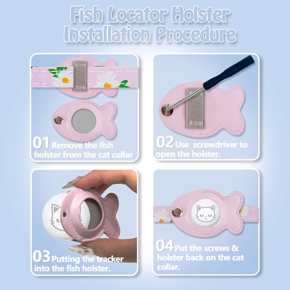 HNDONGCC Purpul cat collar bells detail for easy locating