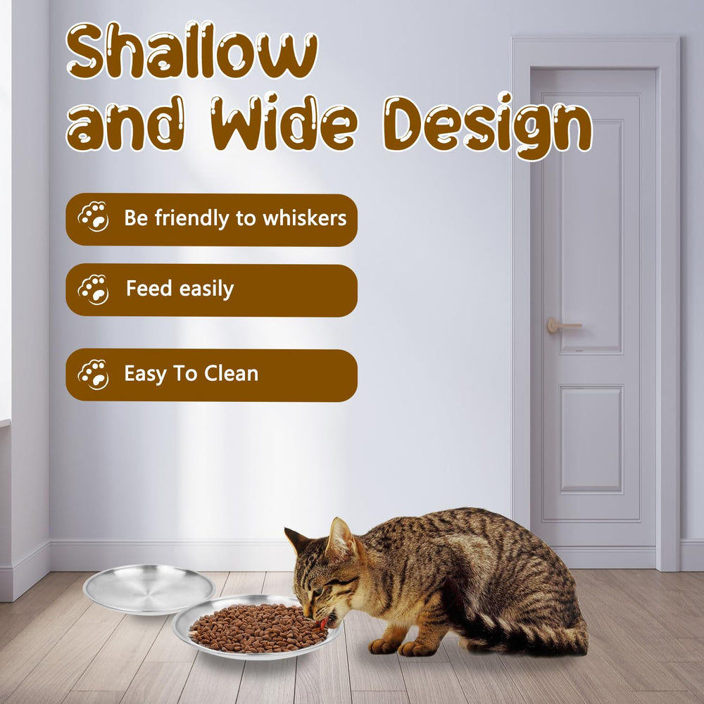 HNeekyr flat-smooth-edge cat dish emphasizes safe, comfortable feed.
