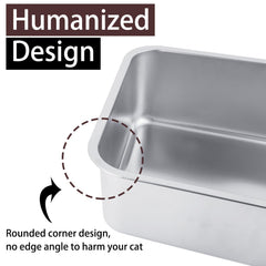 HNeekyr high-side-6inch provides ample containment to reduce litter spills.