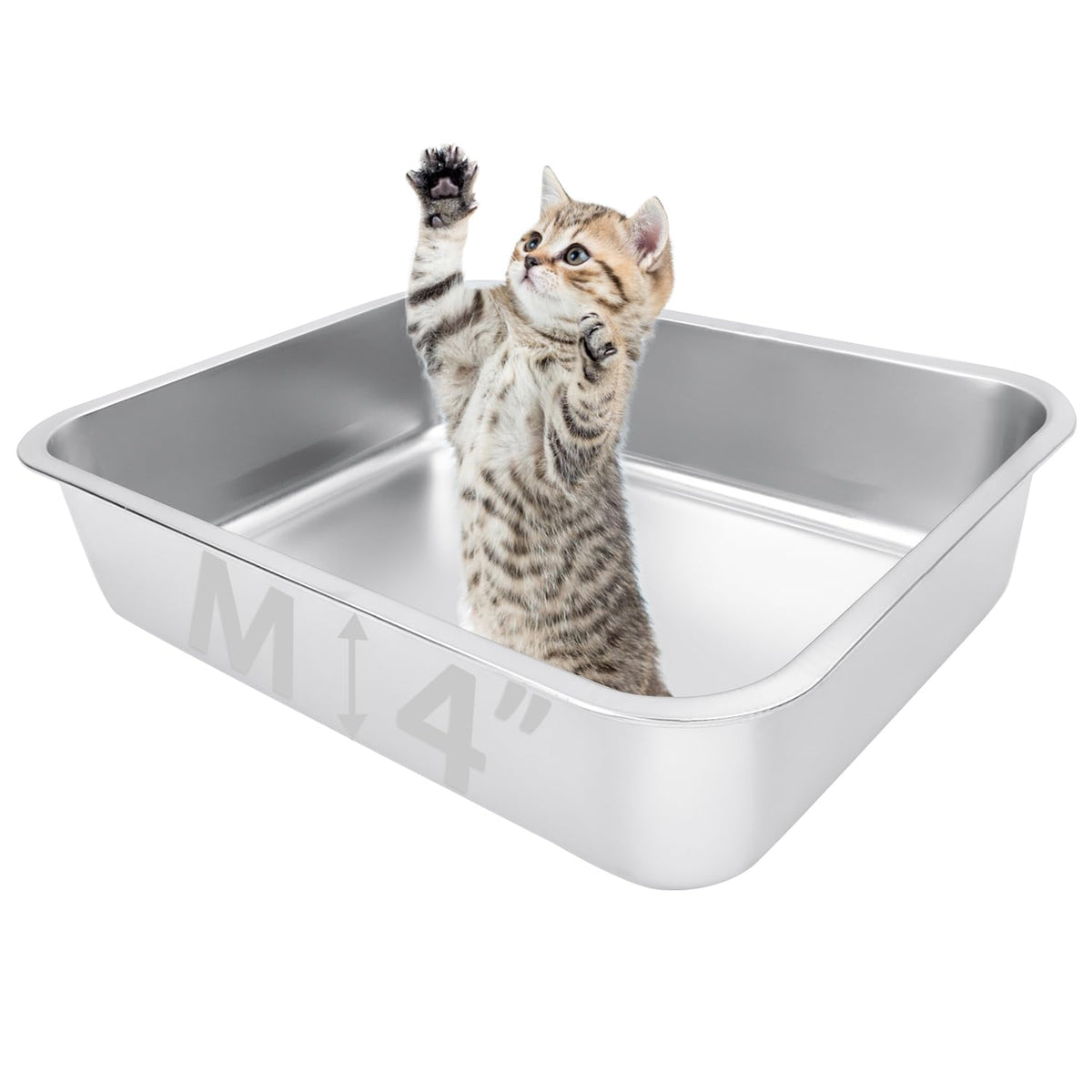 HNeekyr open-top litter box top view reduces cat anxiety during use