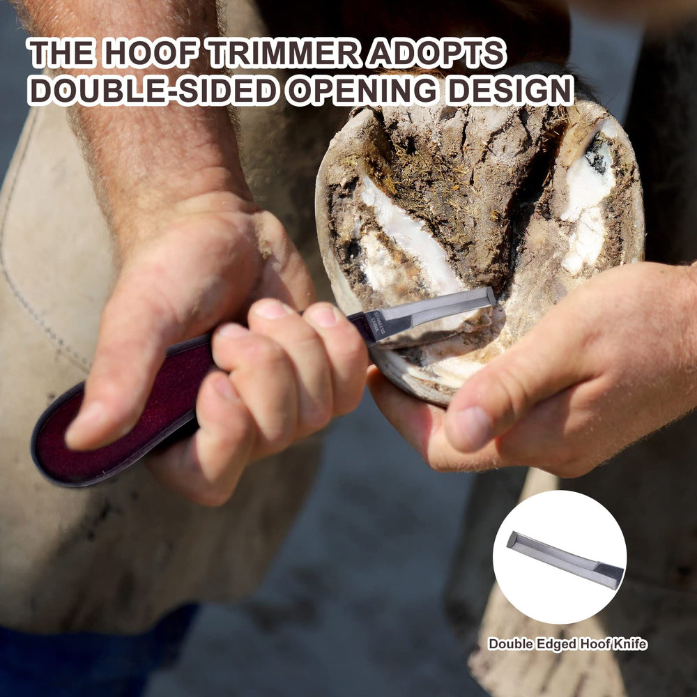 HNONPW hoof trimming shears provide clean cuts and steady control.