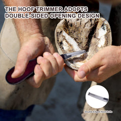 HNONPW hoof trimming shears provide clean cuts and steady control.