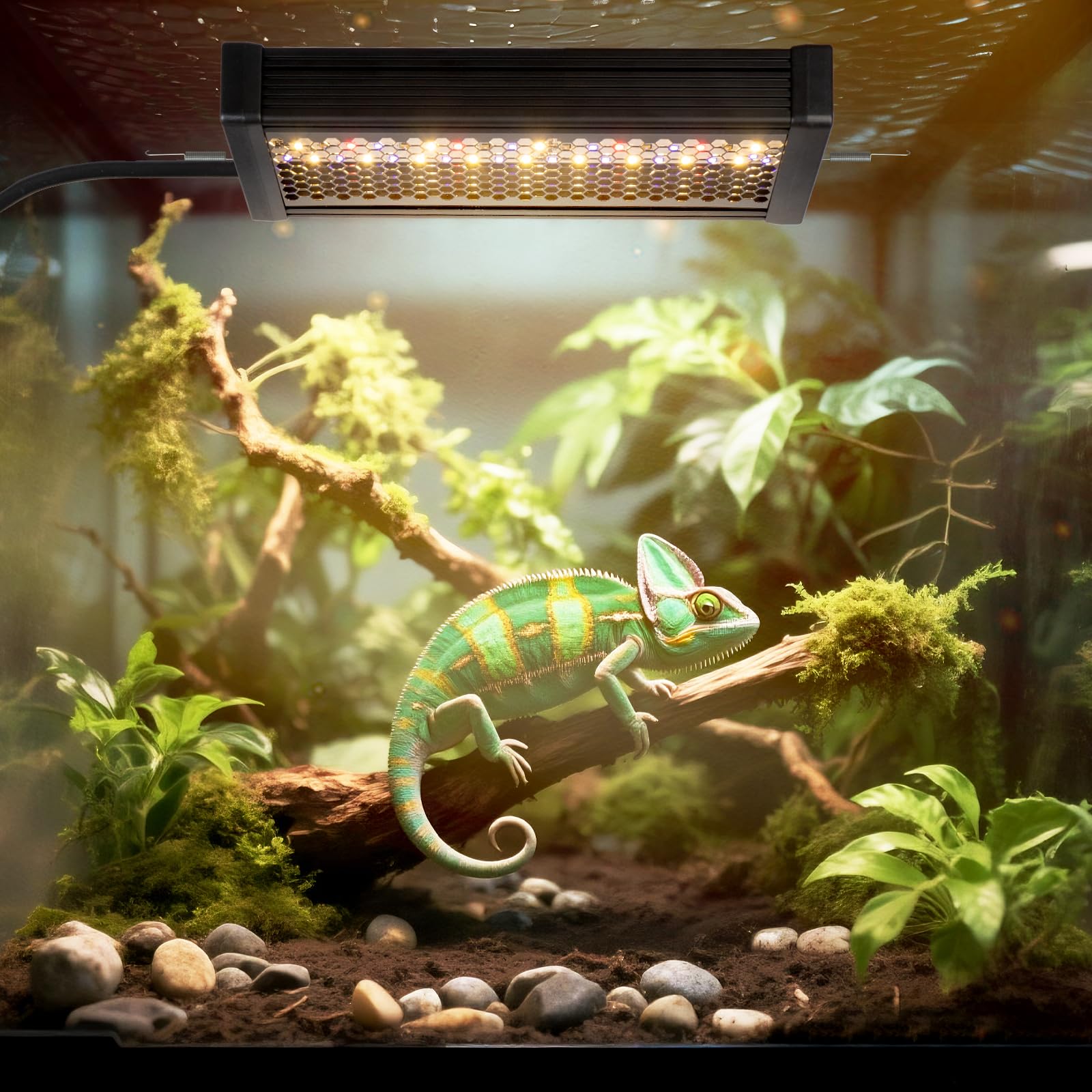 HNRLOY uvb light dimmable three-modes shows dimmable heat and light options.