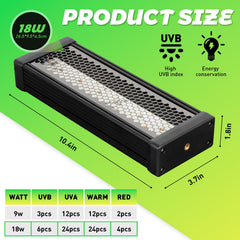 HNRLOY uvb light led beads close-up shows multi-band LEDs for balanced reptile lighting.