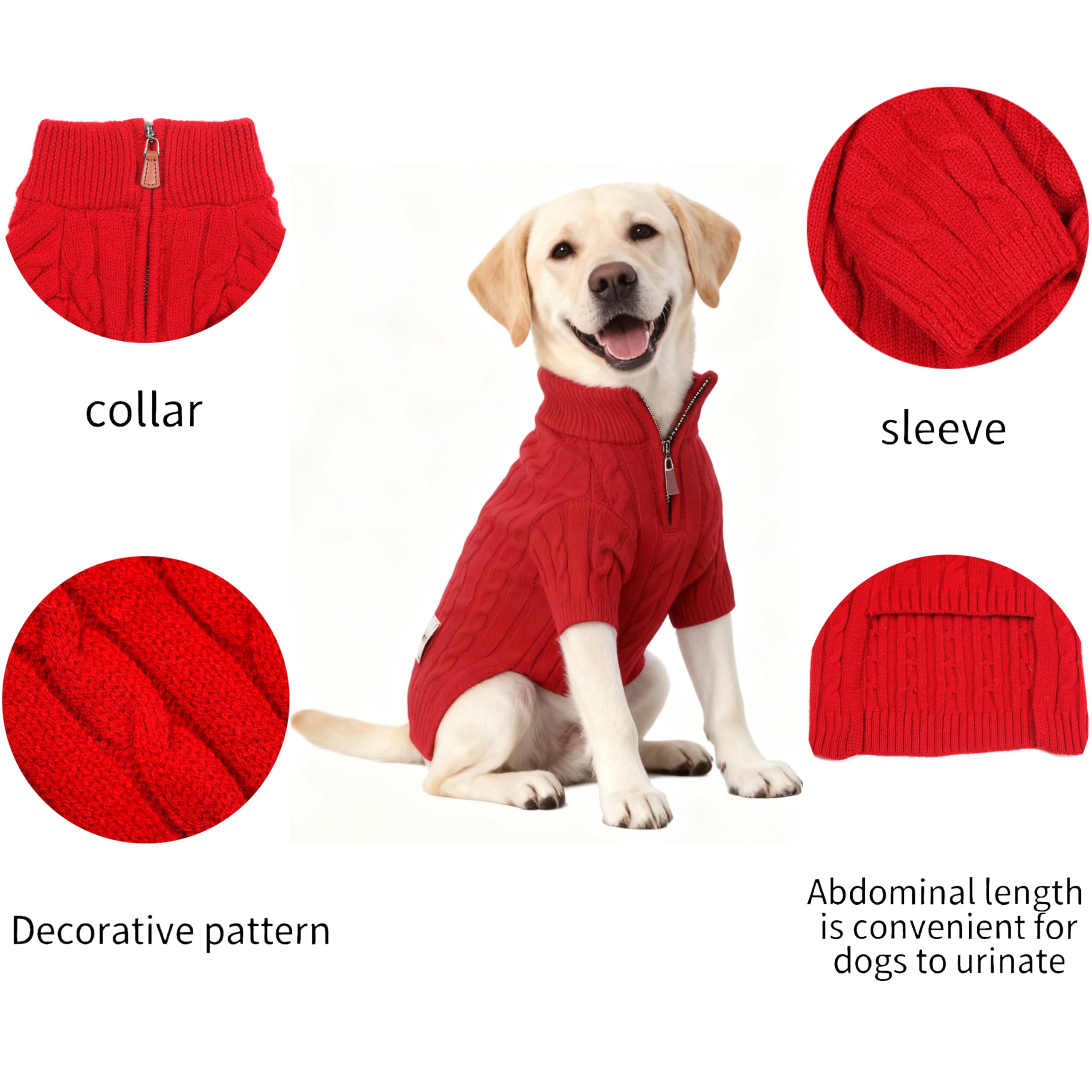 Hó Pêng-iú dog sweater green front view for versatile style