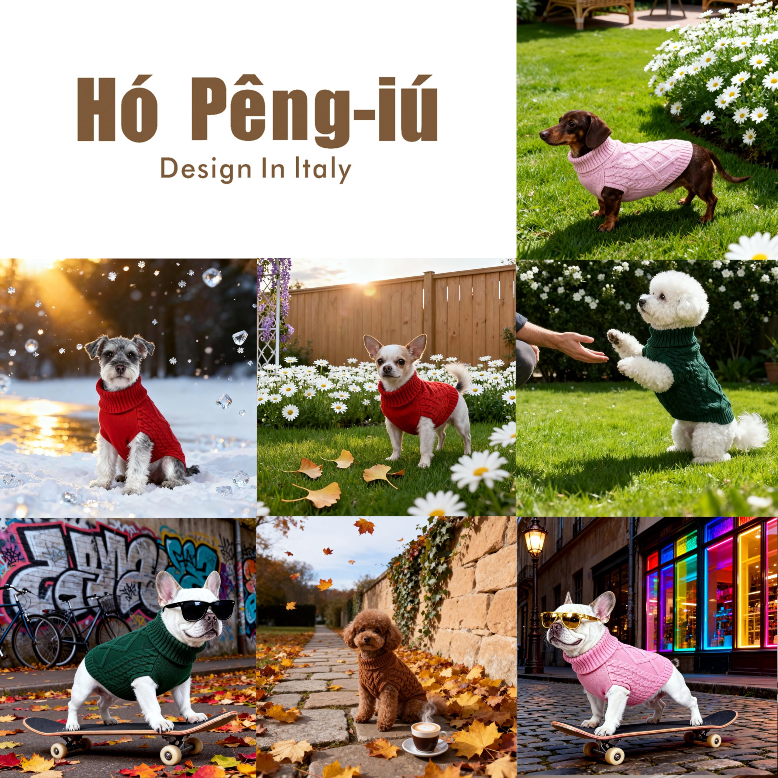 Hó Pêng-iú dog sweater high-neck detail provides chest-to-neck coverage in cold