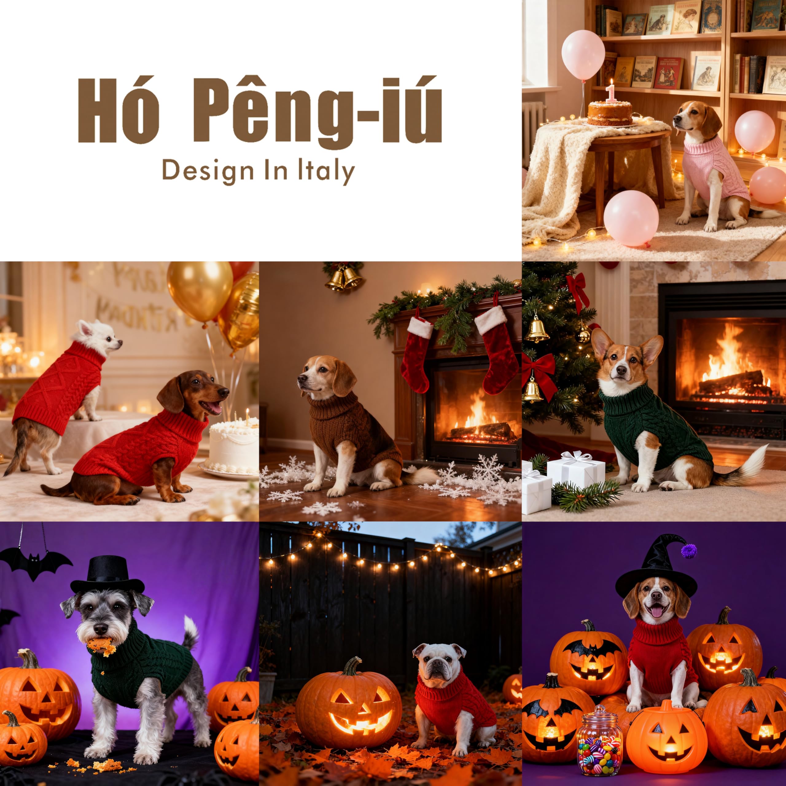 Hó Pêng-iú dog sweater knit texture close-up highlights breathable warmth and softness