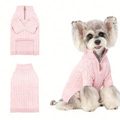 Hó Pêng-iú pink front view dog sweater for cozy daily walks