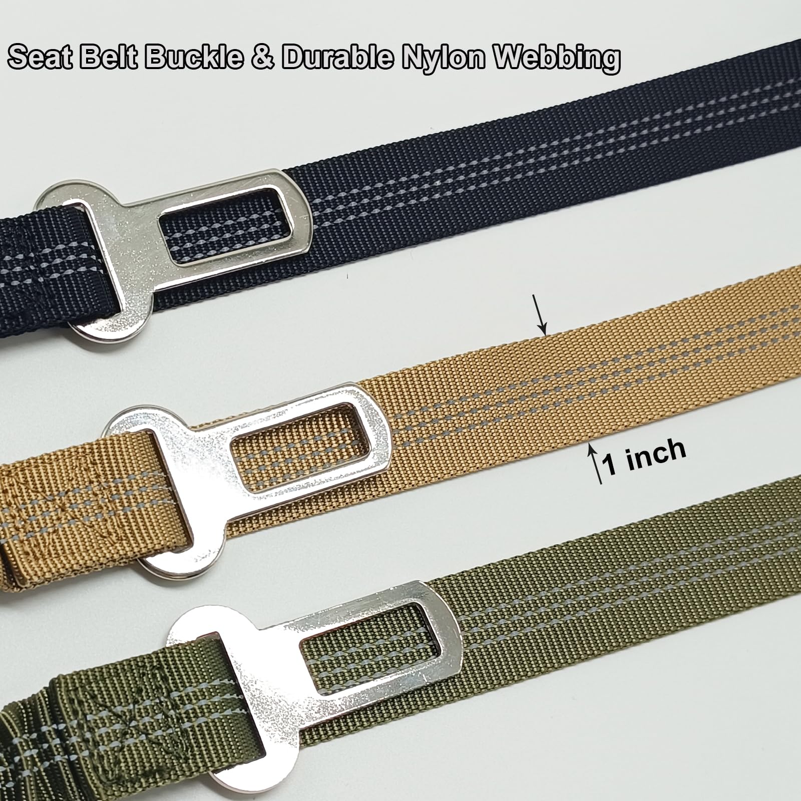HOANAN leash features reflective stitching for nighttime visibility