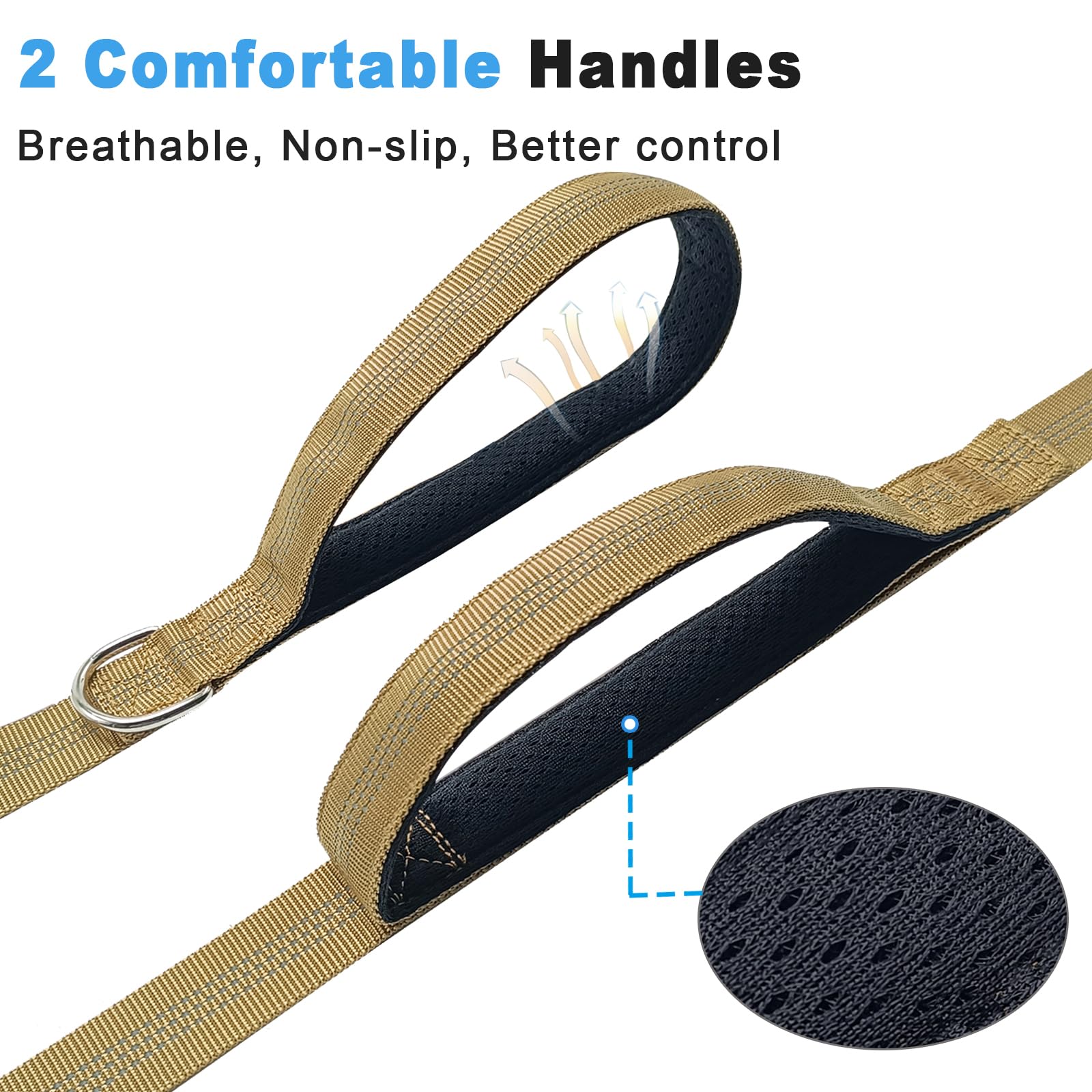HOANAN leash includes seatbelt clip for safe vehicle restraint