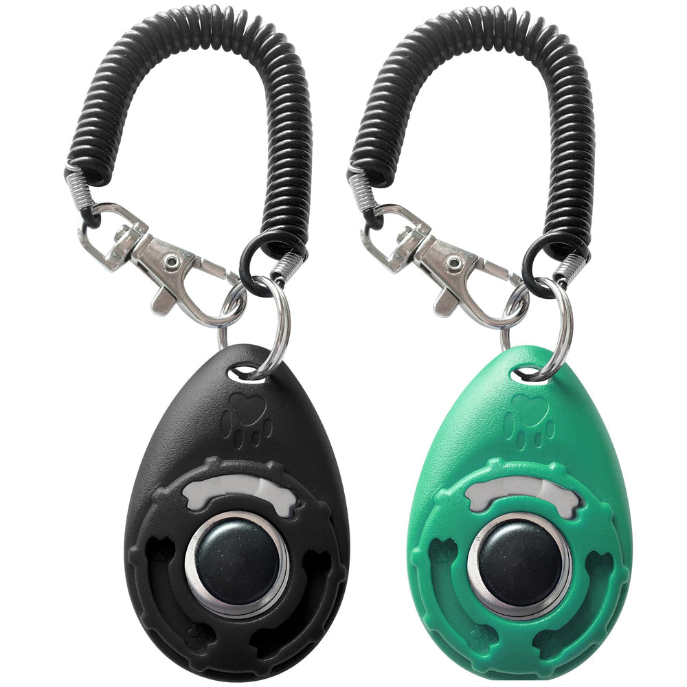 HoAoOo pet training clicker with wrist strap in lake blue for consistent cues.