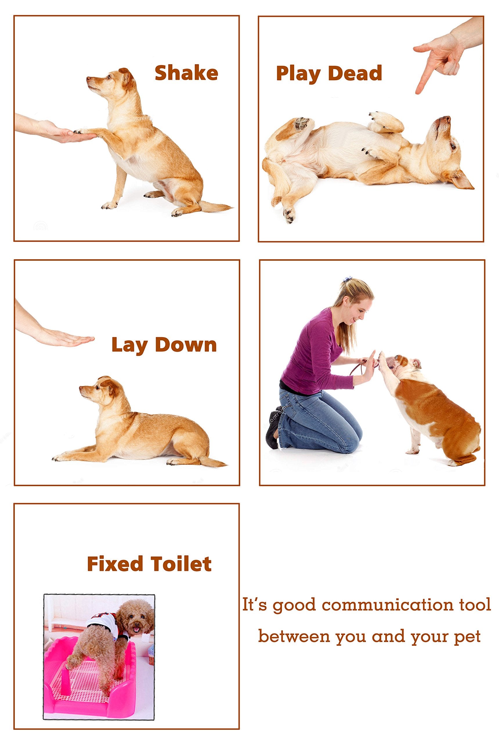 HoAoOo pet training clicker with wrist strap in orange enables quick barking control during sessions