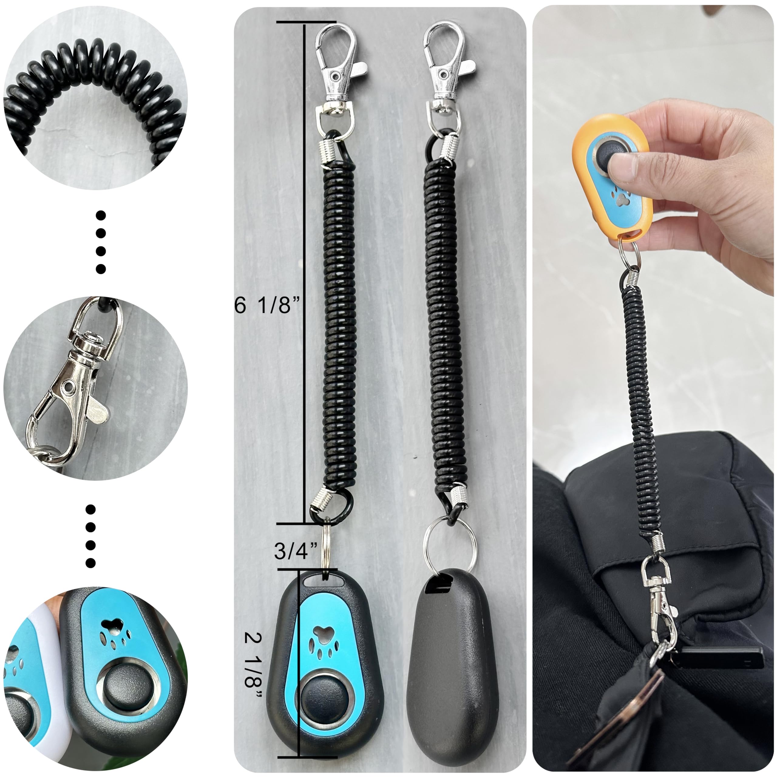 HoAoOo pet clicker emits a clear click for feedback.