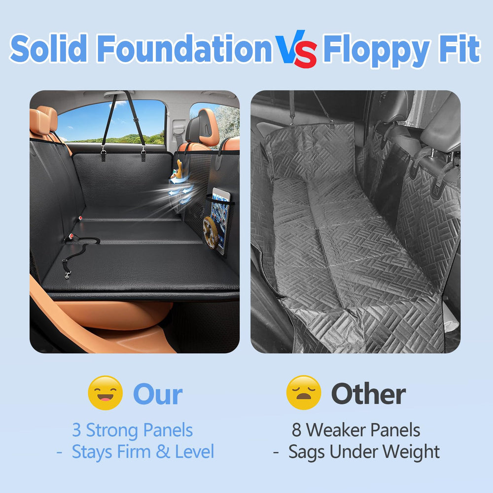 HOB4U back seat extender non-slip backing keeps cover in place.