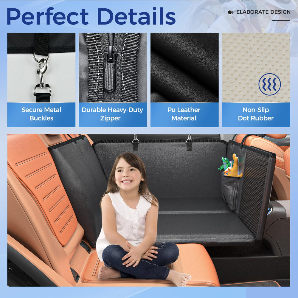 HOB4U non-slip bottom keeps the cover in place on fabric and leather seats.
