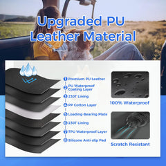 HOB4U waterproof PU leather resists spills for easy cleanup.