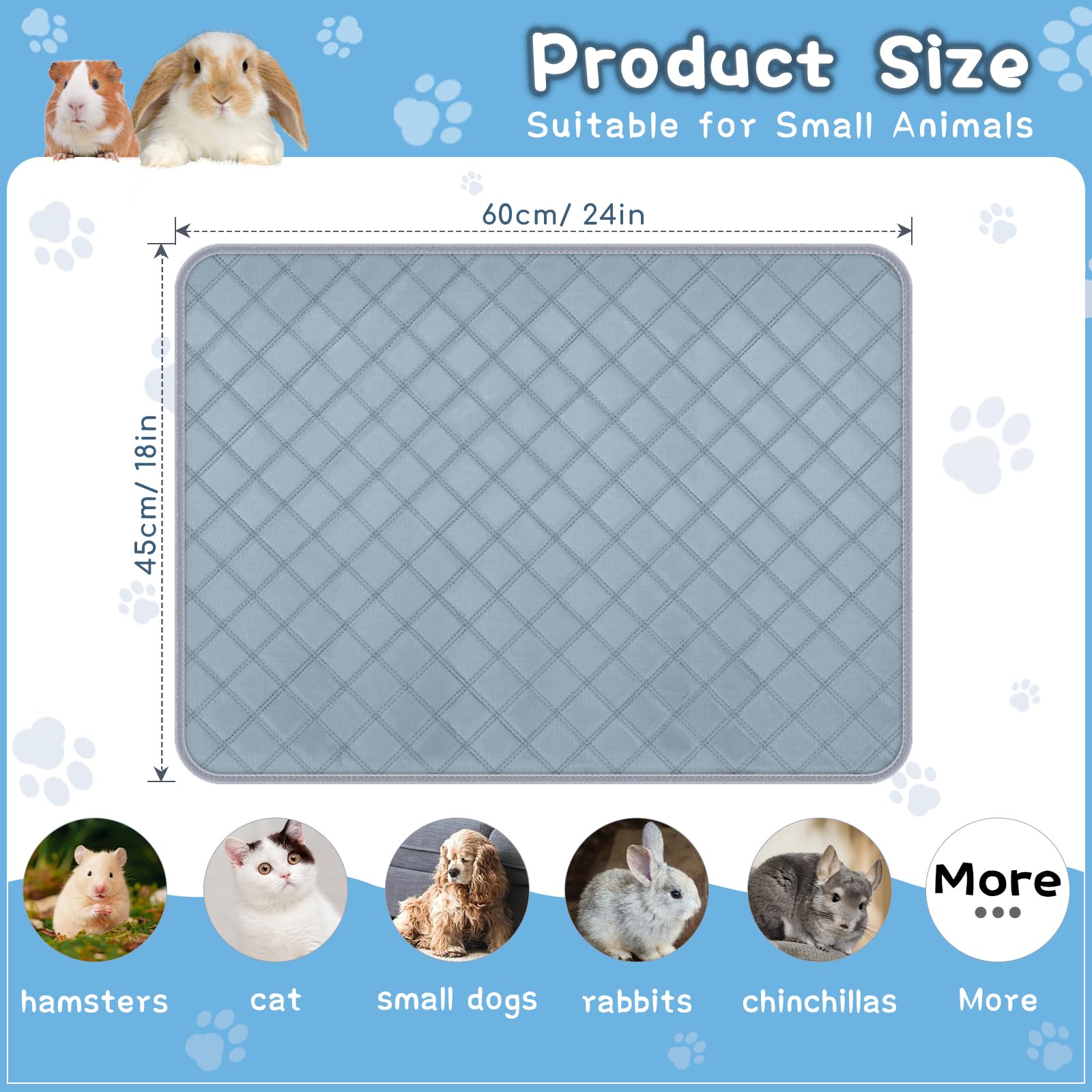 HOBBTREE guinea pig pee pad fast drying design keeps cages tidy