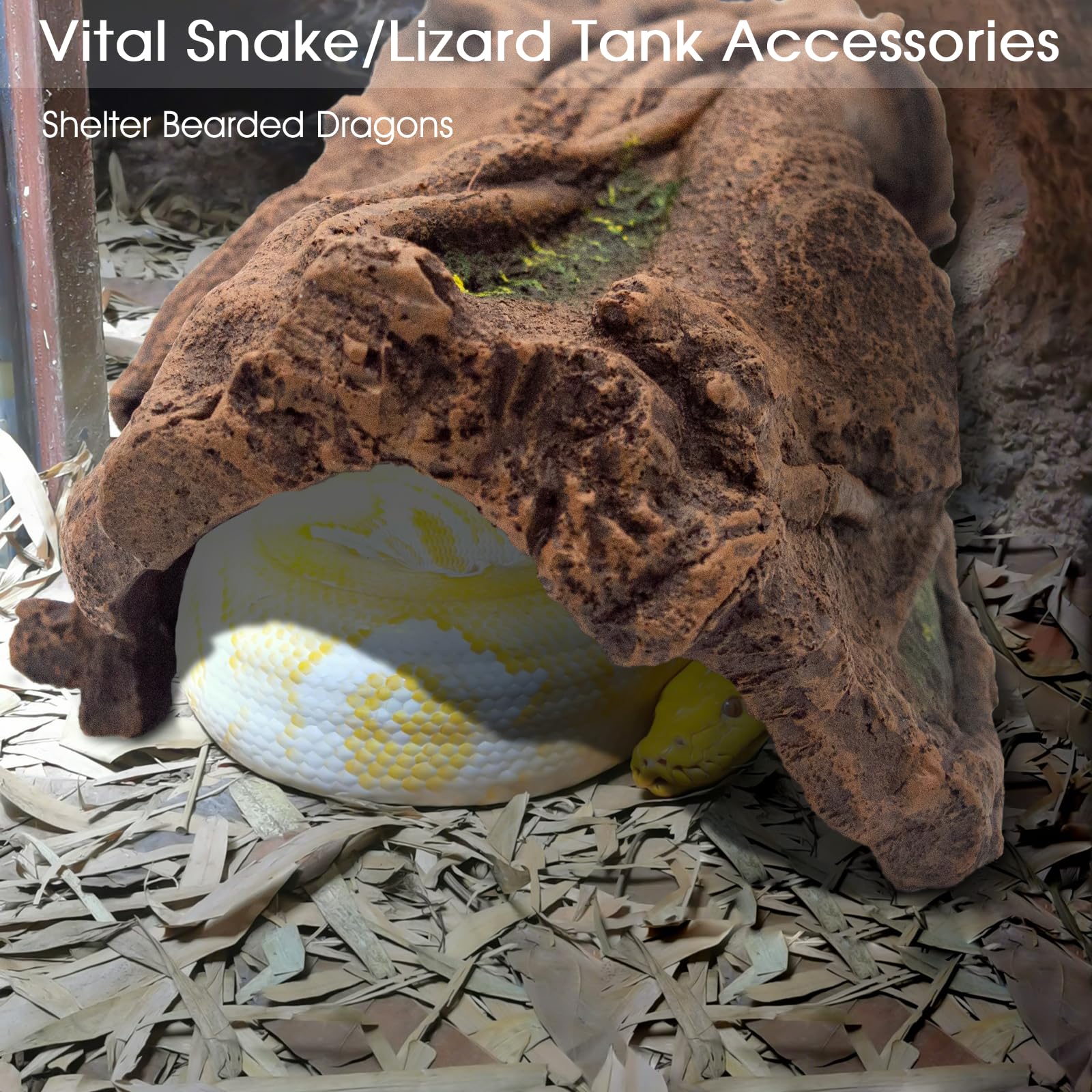Hoeine eco-friendly resin log doubles as tank decor and shelter.