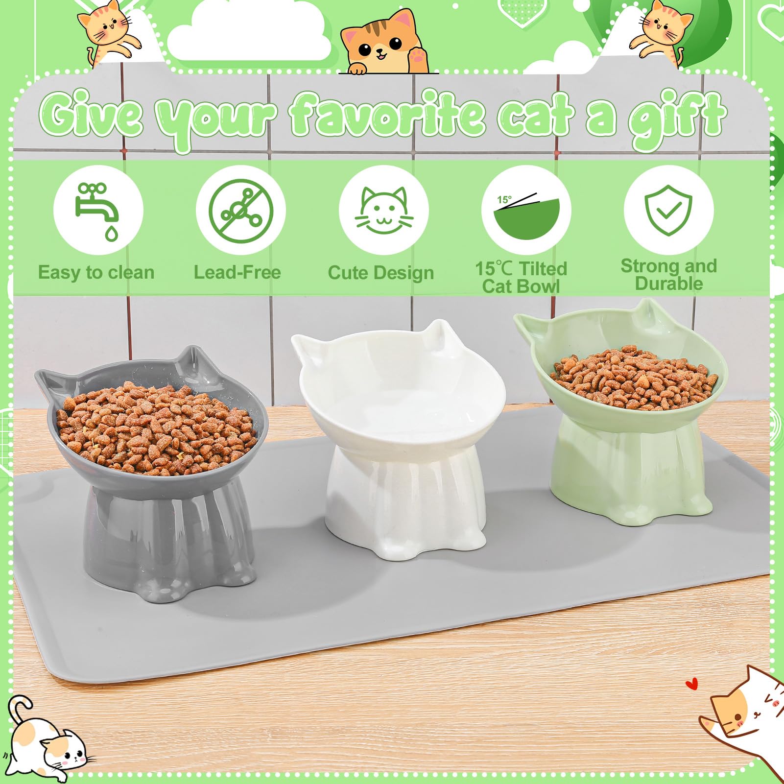 Hoemwarm 3-color pack in green gray white for a lively pet space.
