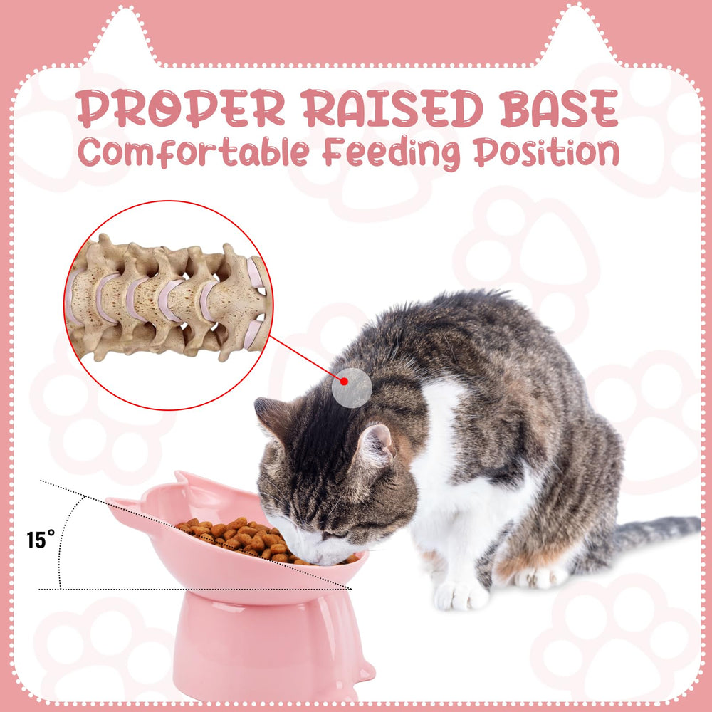 Hoemwarm elevated bowls set adds color and organized feeding for multi-cat homes.