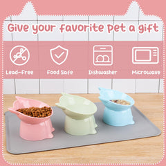 Hoemwarm whisker-friendly design featured in elevated cat bowls.