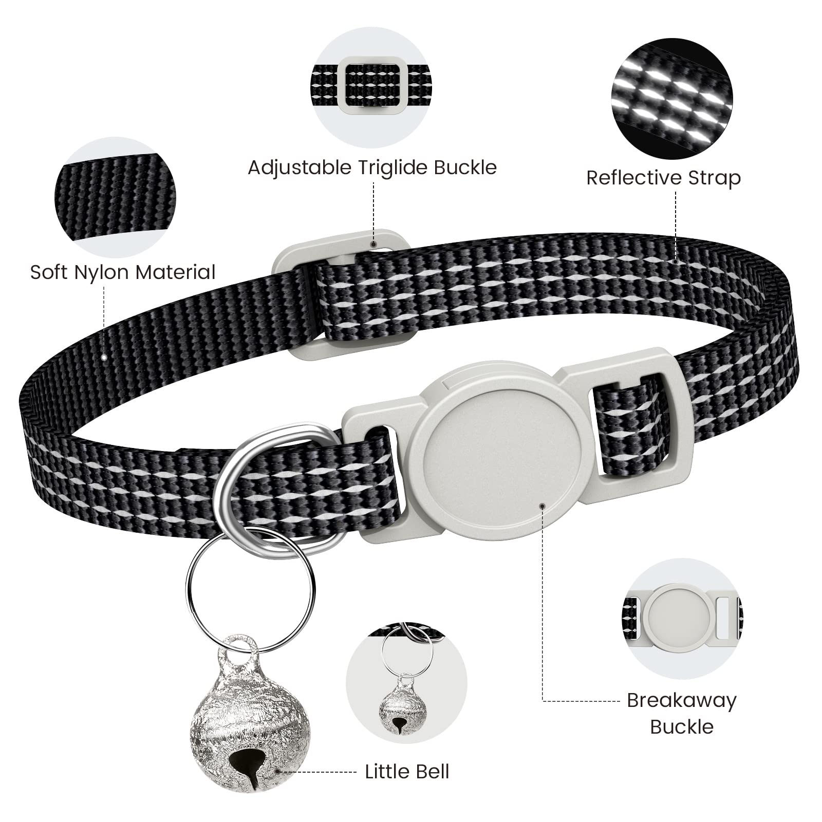 Hoeraonr breakaway safety buckle highlights easy quick release for peace of mind.