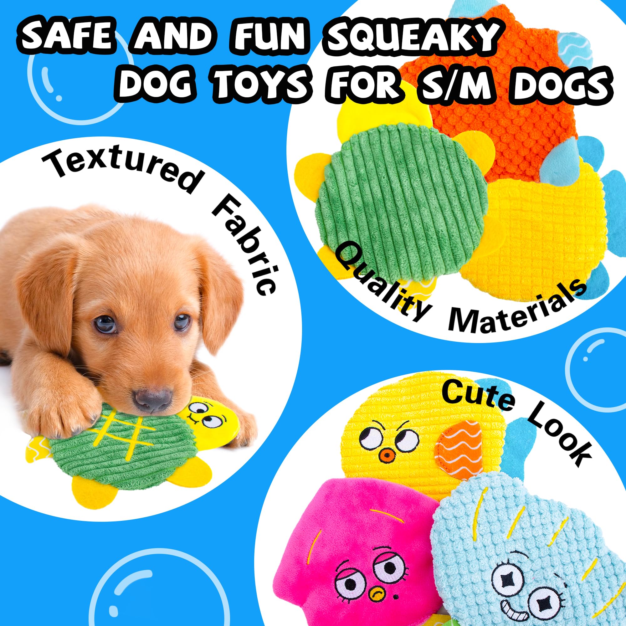 HOESDA no-stuffing dog toy reveals crinkle paper for extra sensory engagement.