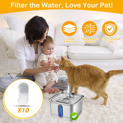 HOETEK SEIRMEP water flow demonstrates a steady stream for pet hydration.