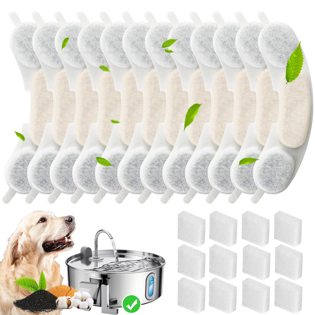 HOETEK Smartoo 7L filter-pack closeup showing 12 filters and sponges for clean water