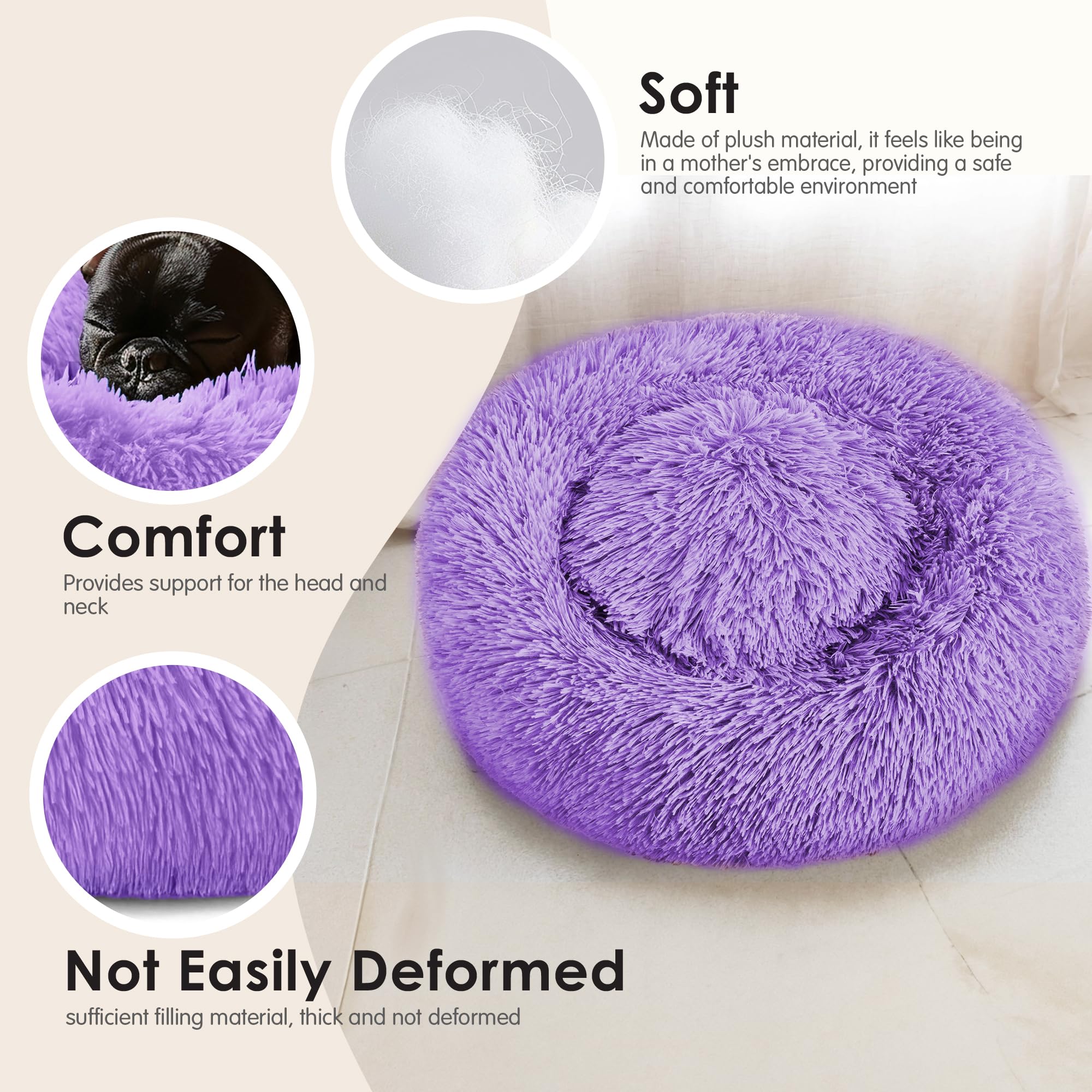 Hoewina 20in washable pet bed supports easy care for busy homes