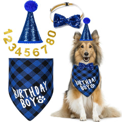 Hoewina dog birthday bandana fits up to 21 inches for stylish party photos