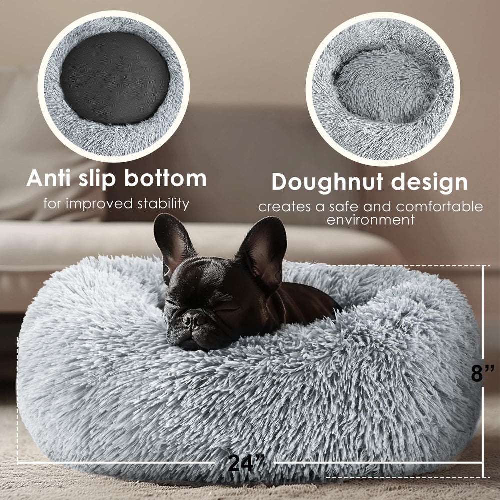 Hoewina donut bed interior with PP cotton for warm, comforting winter snuggles