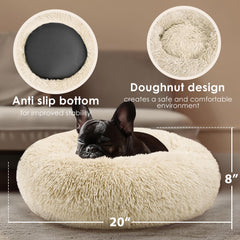 Hoewina donut bed shows waterproof anti-slip bottom for safe, stable naps.