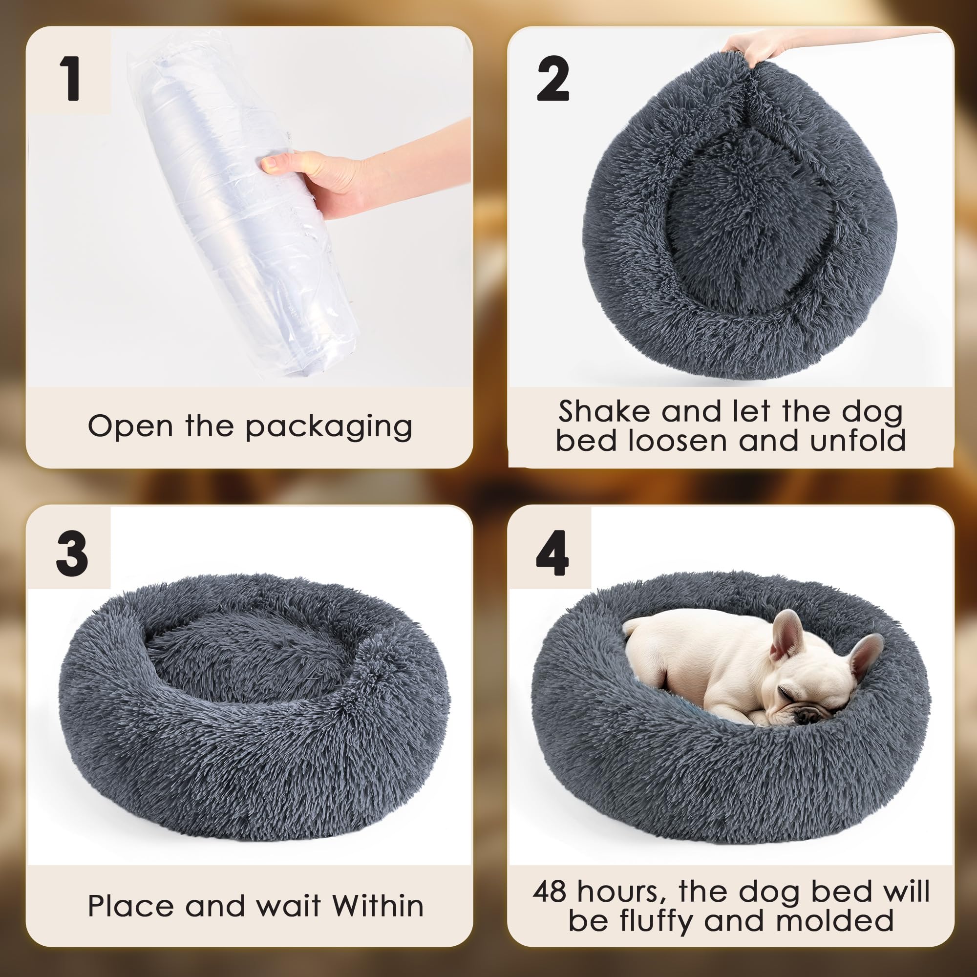 Hoewina donut bed delivers winter warmth and snug comfort.