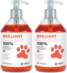 Hofseth Biocare Salmon Oil for Dogs bottle shows premium Norwegian omega-3 supplement