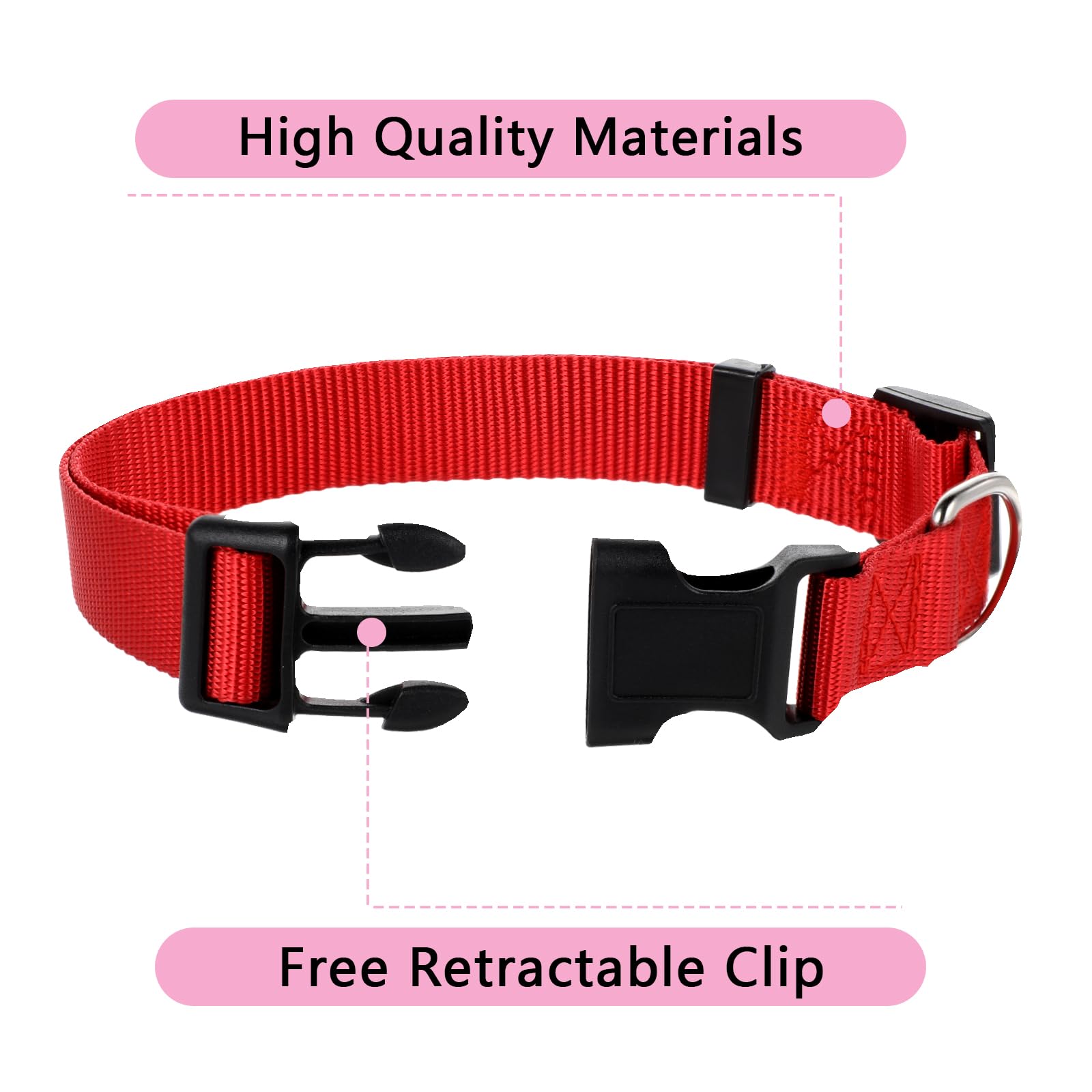 HOFURME collar features ABC plastic buckle for reliable durability.
