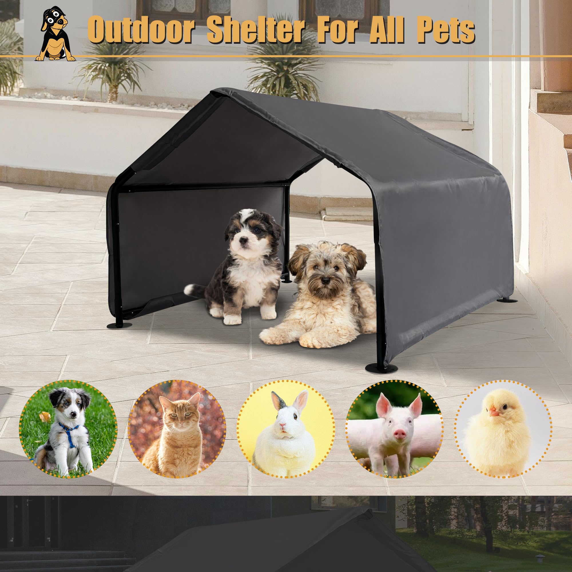 Hohuqeri outdoor pet shade easy setup for quick outdoor protection.