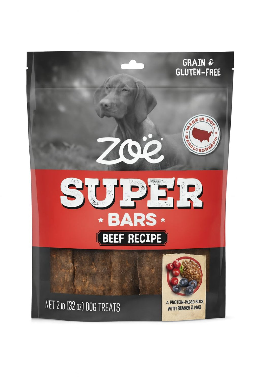 Hoiyen Zoe Super Bars beef recipe treat close-up crunch for training rewards