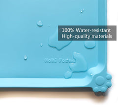 Hoki Found 19x12 inch mat features extra high edge to contain mess.