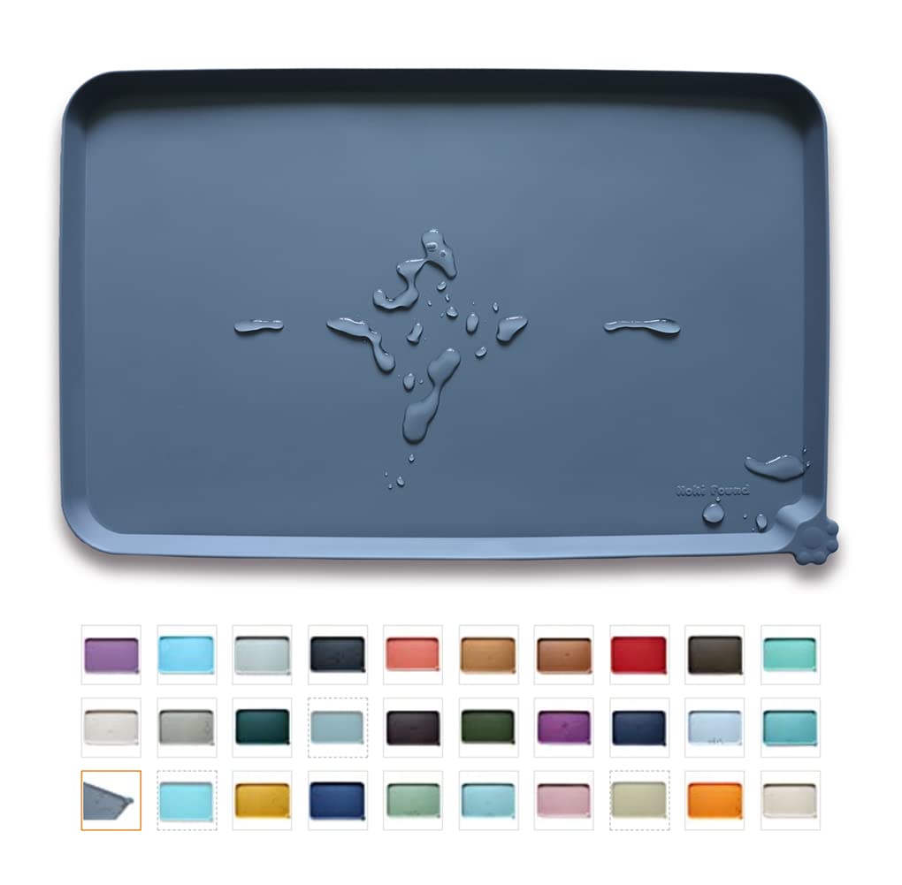 Hoki Found feeding mat high lip close-up showing spill prevention.