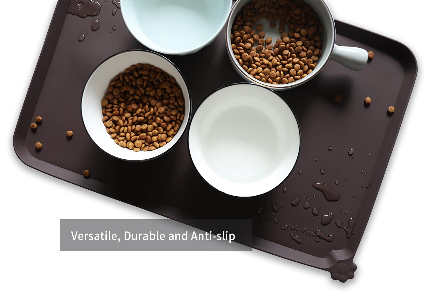 Hoki Found L silicone mat travels easily for on the go feeding.