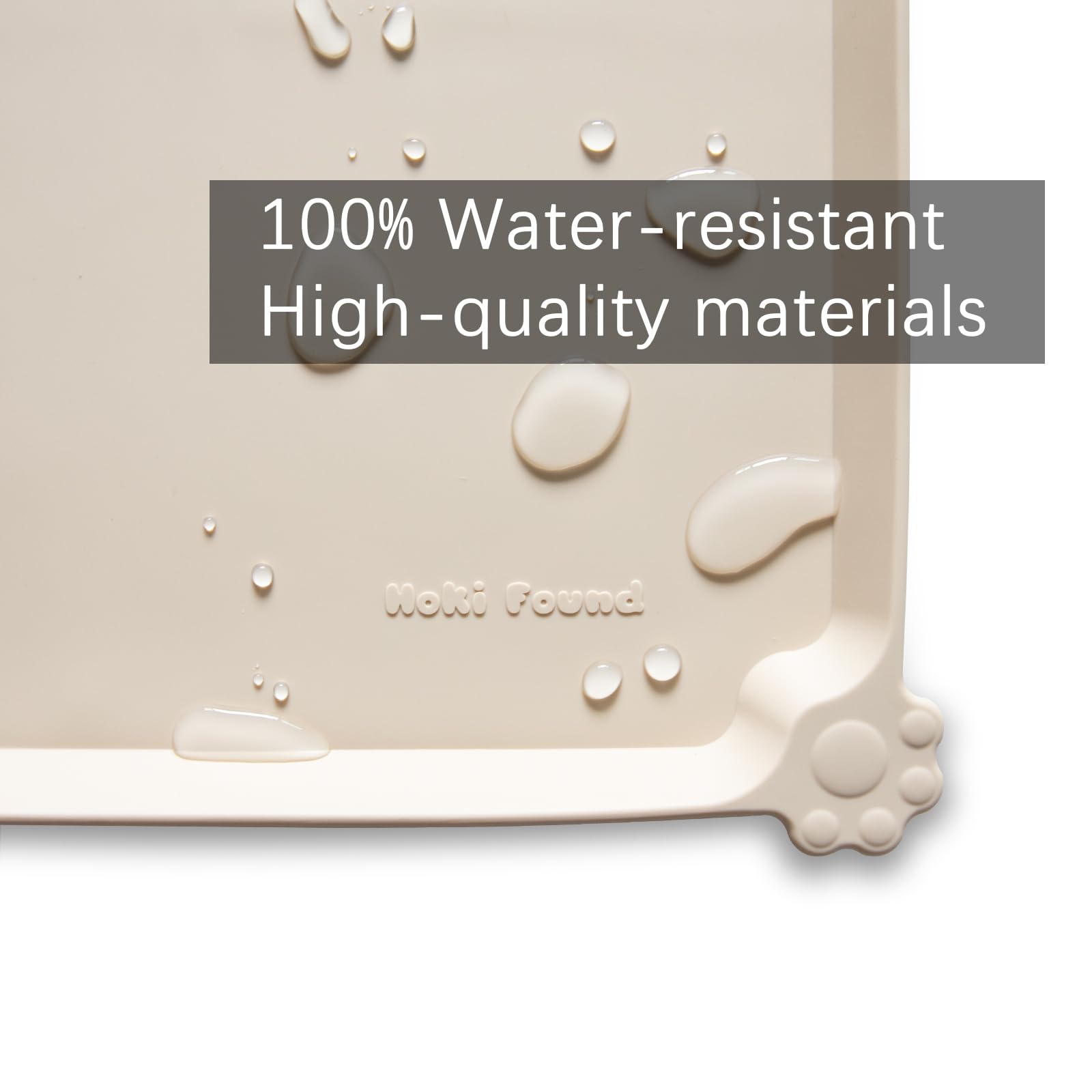 Hoki Found L easy-clean mat is dishwasher safe for quick cleanup