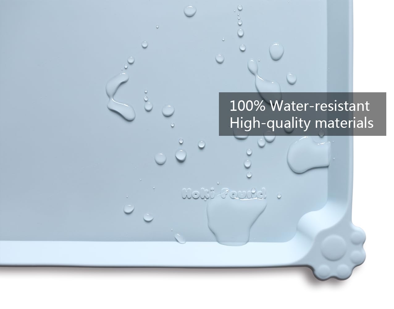 Hoki Found L dishwasher-safe silicone mat cleans quickly after feeding.
