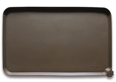 Hoki Found L silicone pet food mat tray front view keeps spills off floors.