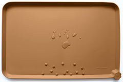 Hoki Found L silicone pet food mats tray full view highlights a non-slip feeding surface for pets