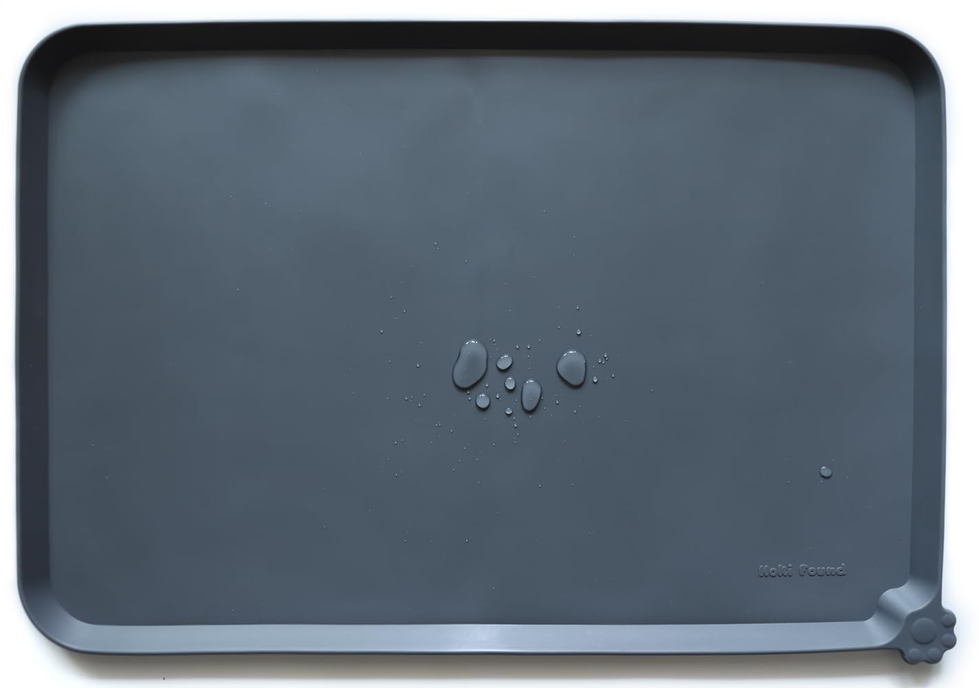 Hoki Found large silicone feeding tray closeup lip design prevents spills during messy mealtimes