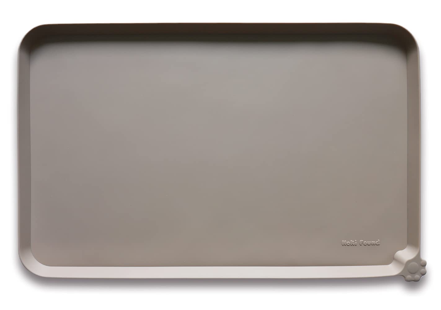 Hoki Found large silicone pet food mat wide view protects floors during meals.